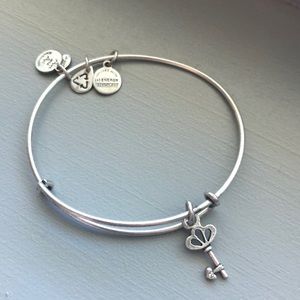 Alex and Ani Silver Finish Key Bracelet